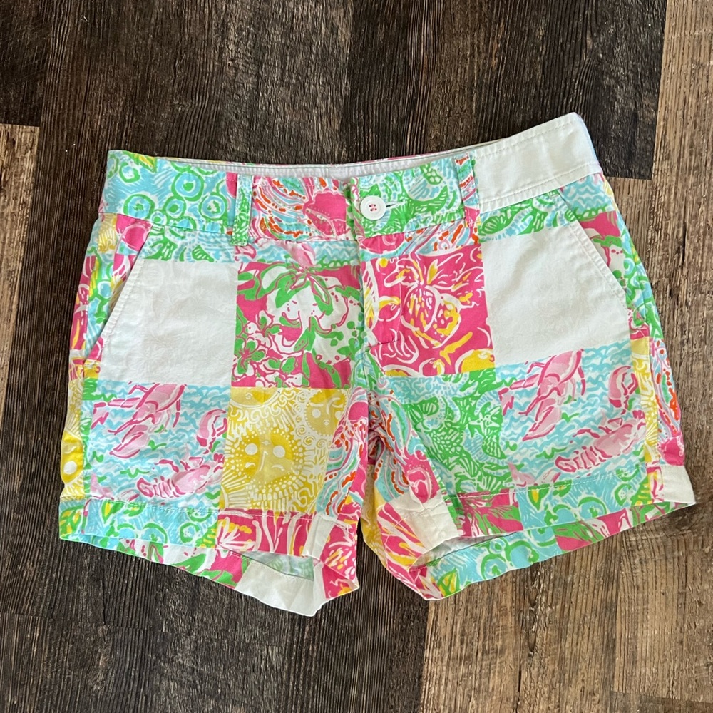 Lilly Pulitzer Maine State Patchwork Callahan Sho… - image 1